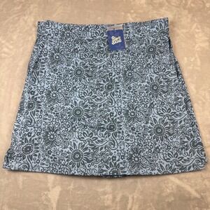 Ripskirt Tuscan Blues Floral Print ALine Skirt Women's Large Lightweight